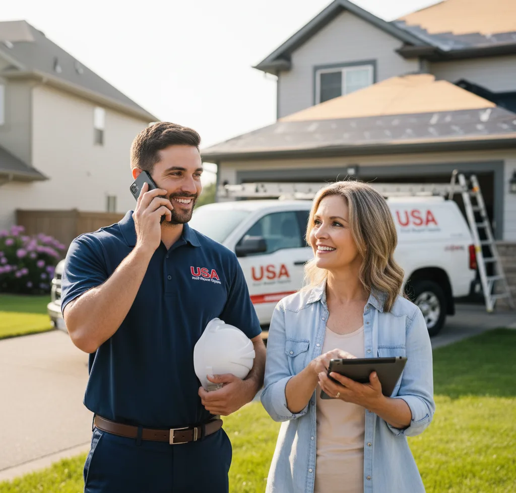 USA Roof Repair Experts customer support in Wilton